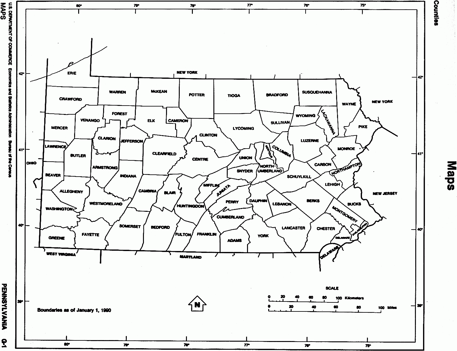 Outline Of Pa Map Printable
