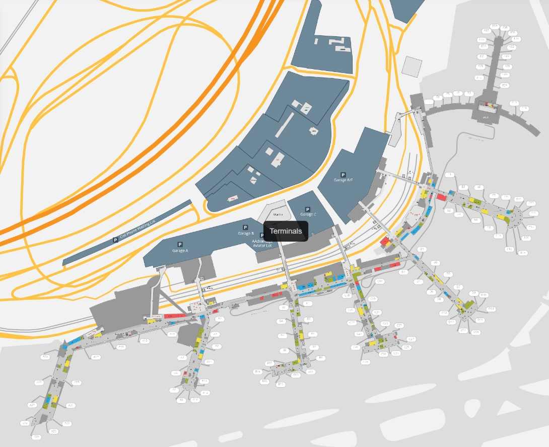 Philadelphia Airport Printable Map