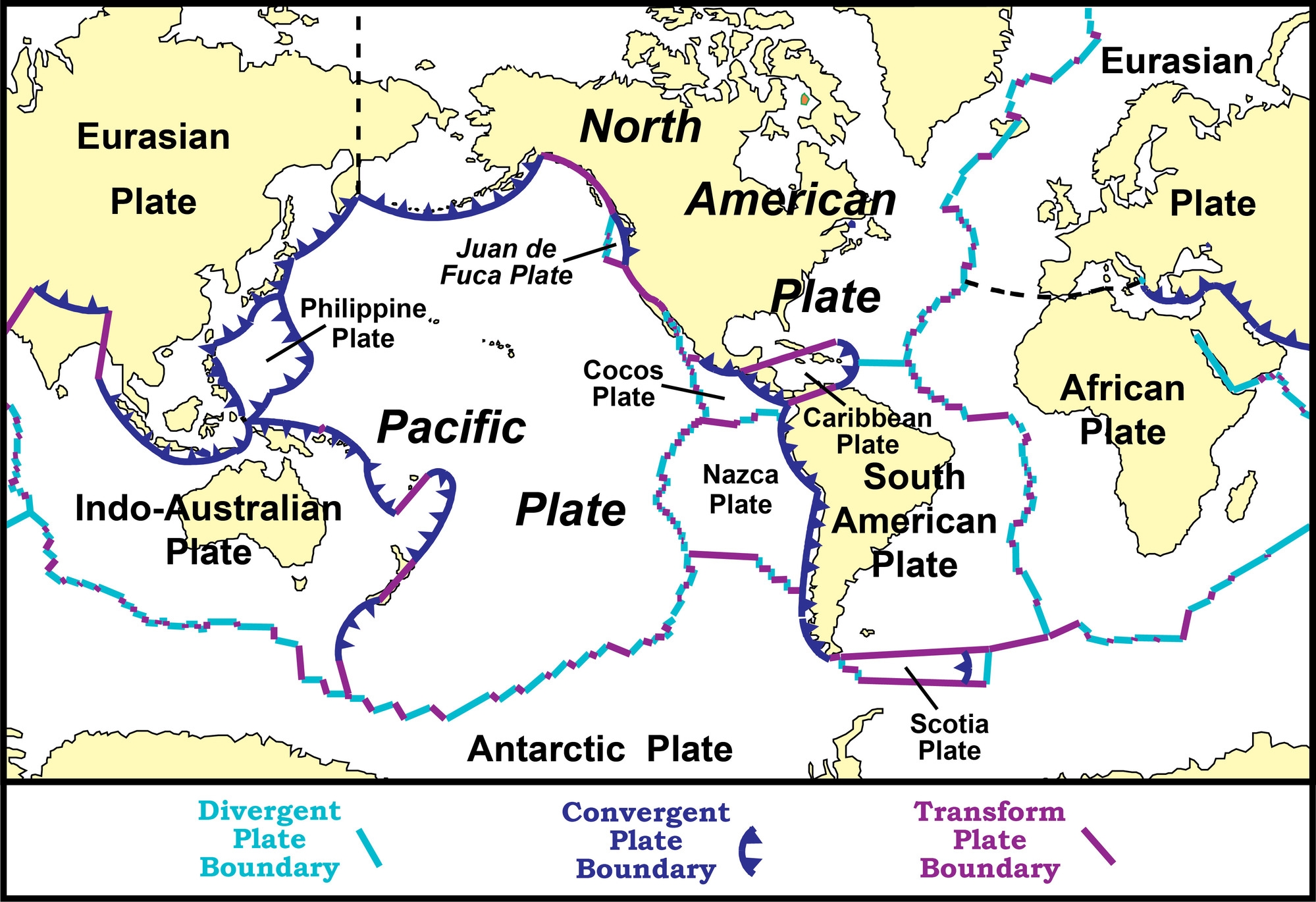 Printable Tectonic Plate Map