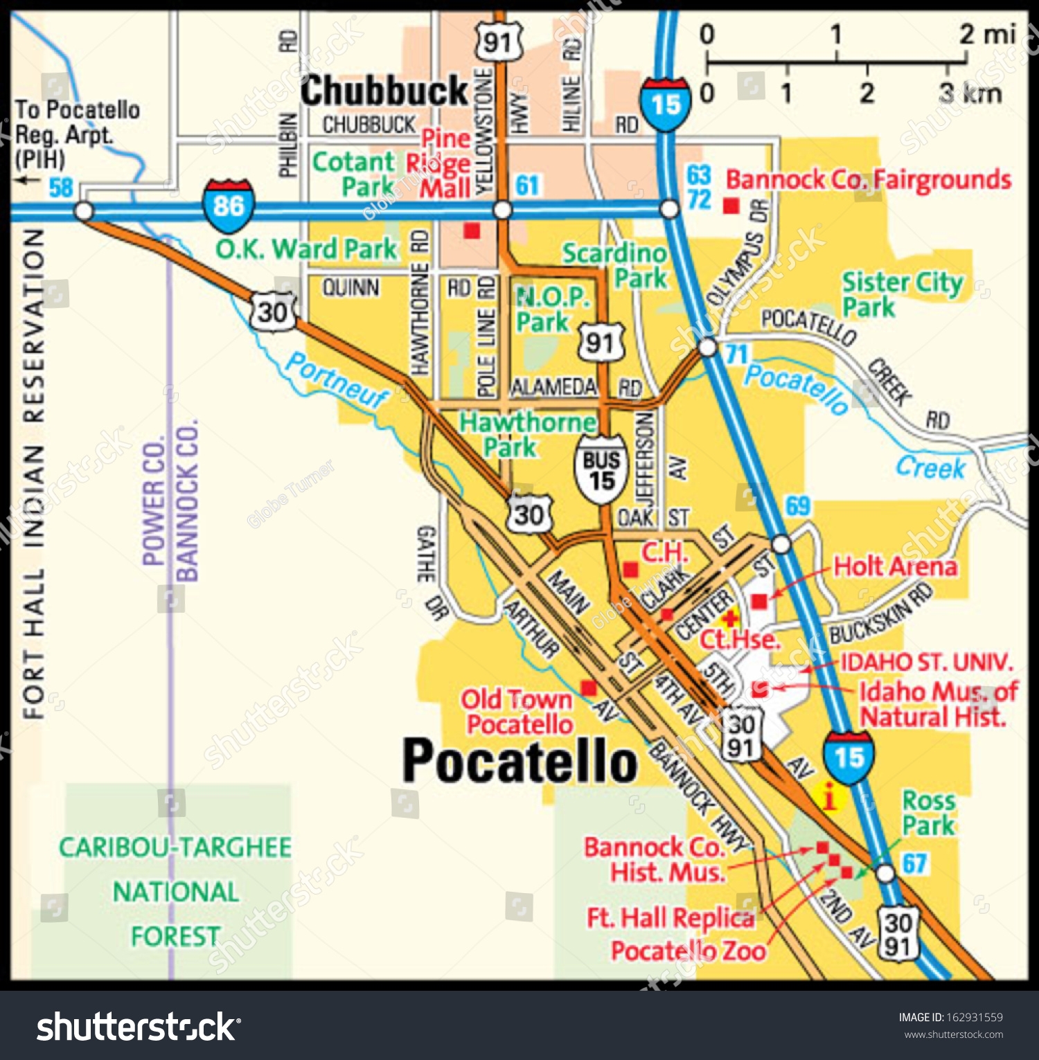 Printable Map Of Pocatello Id