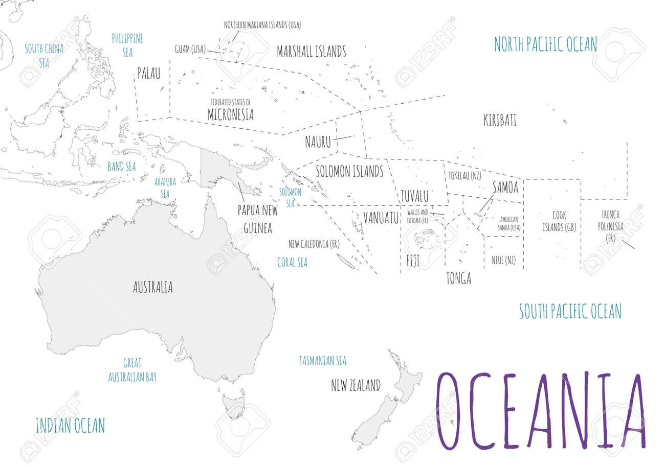 Oceania Map Printable