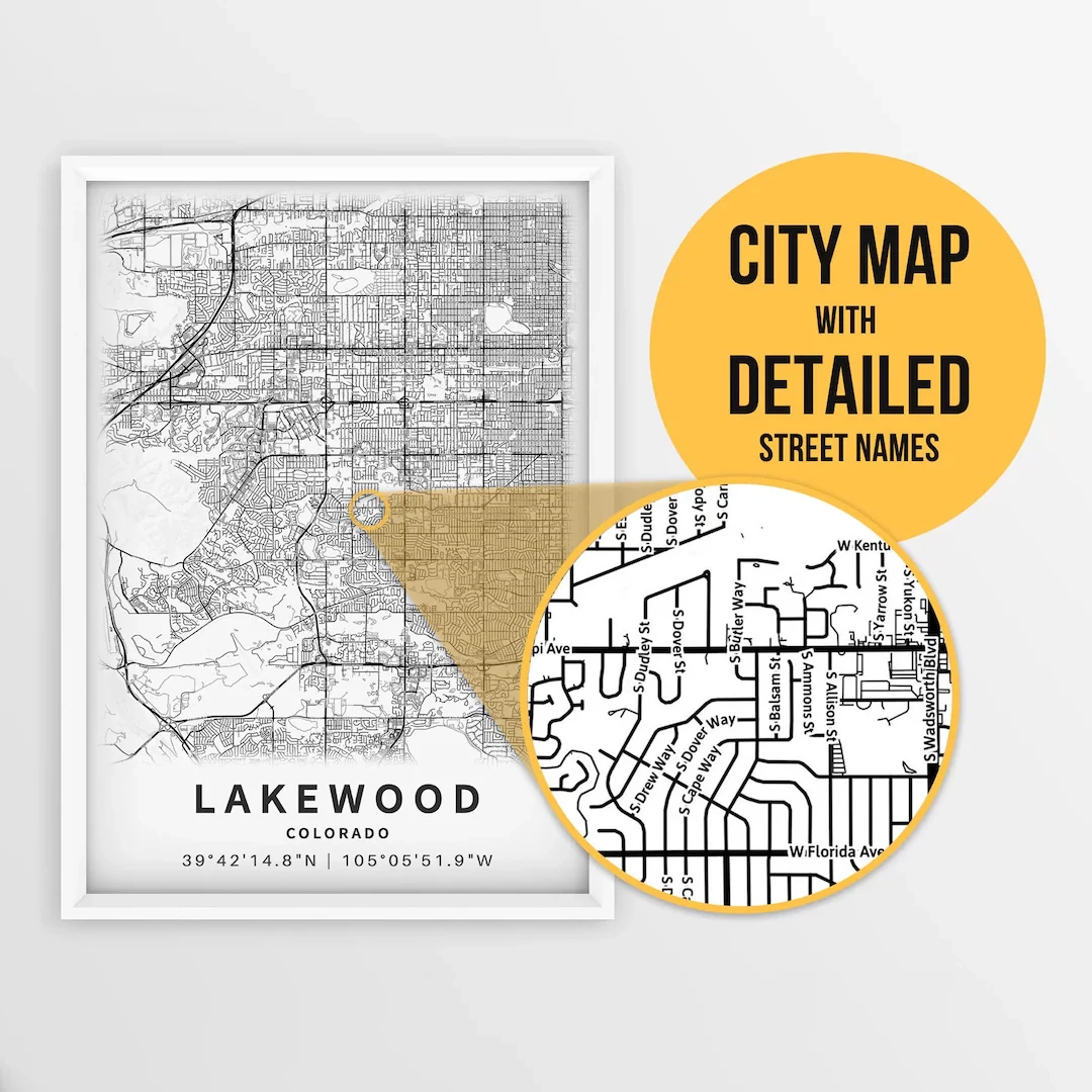 Printable Map Of Lakewood Colorado
