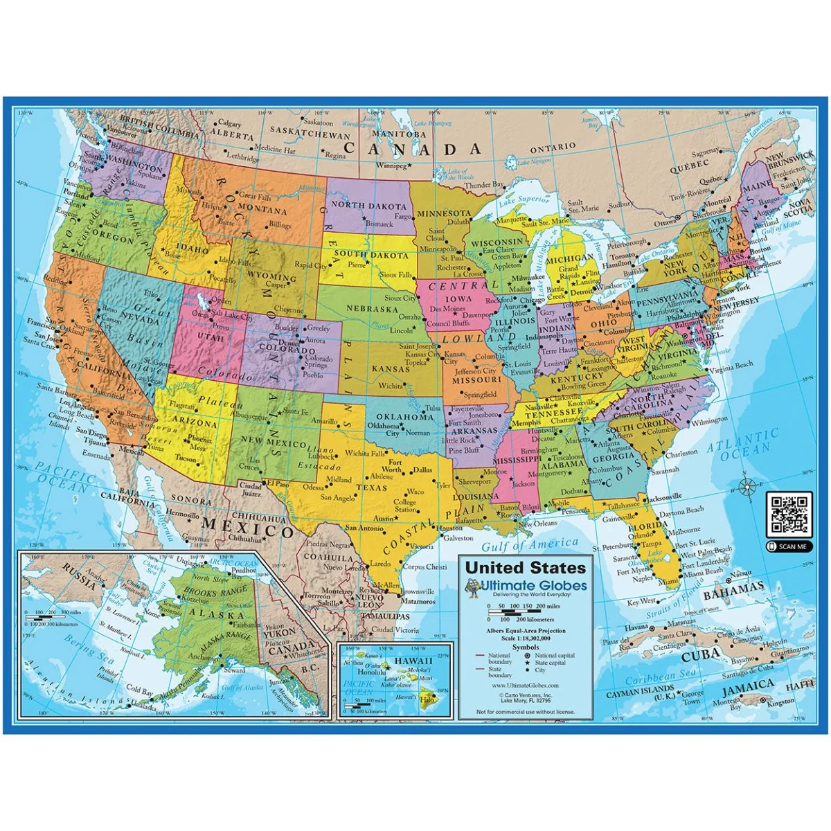 Us Map Poster Printable