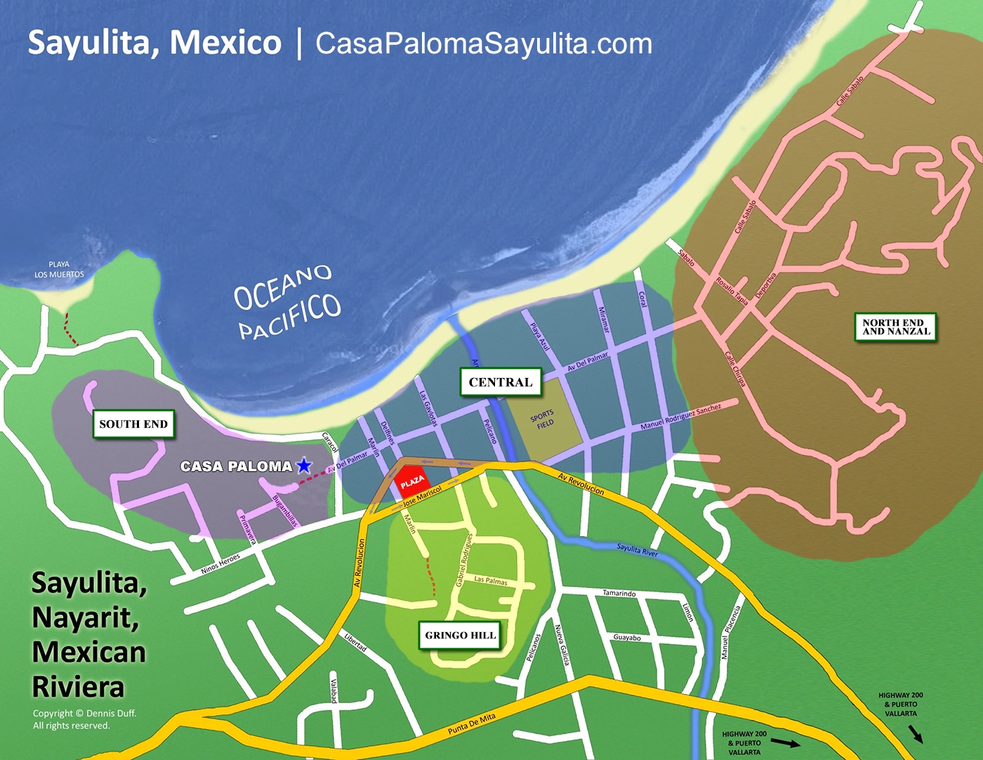 Printable Map Of Sayulita Mx