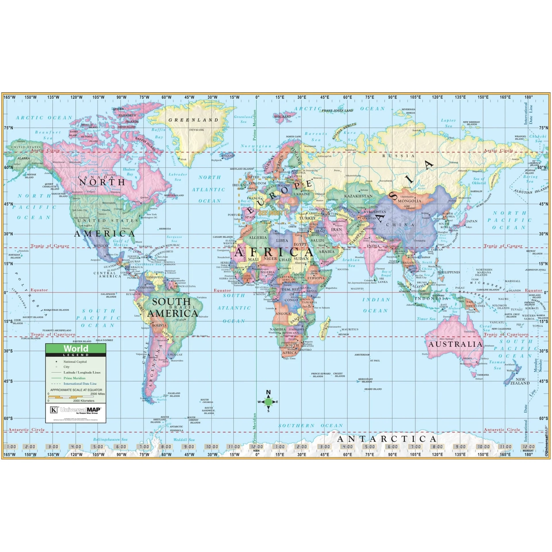Map With Latitude And Longitude Printable