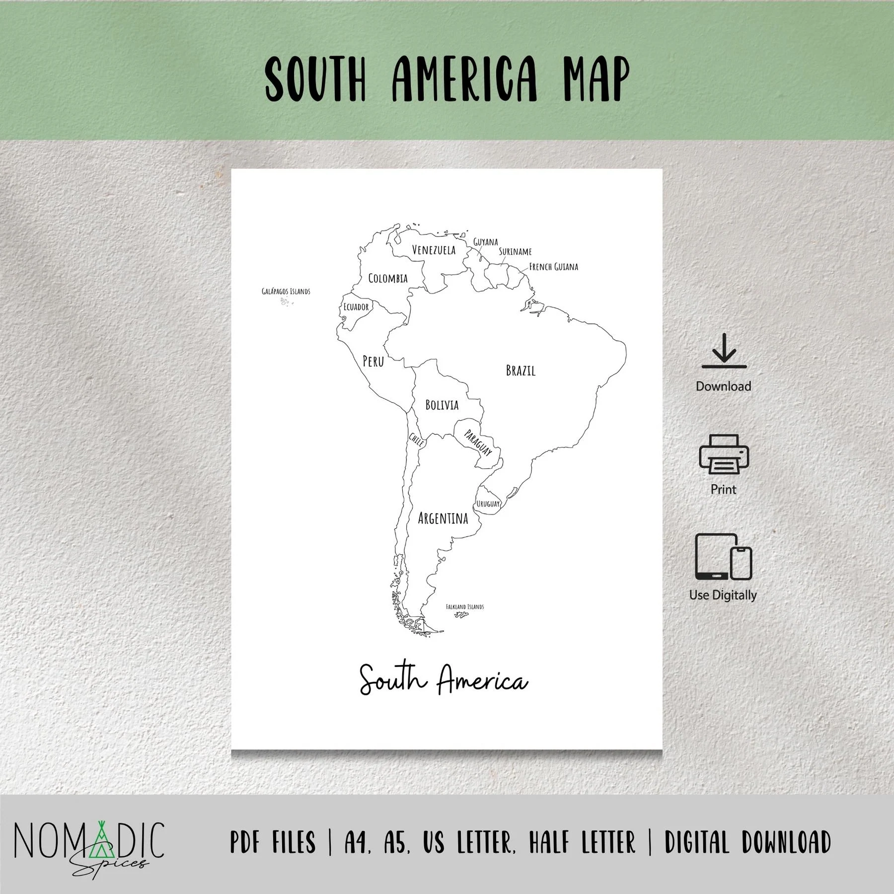 Seterra Printable Maps South America