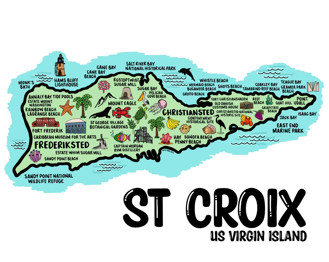 Printable Map Of St Croix Usvi