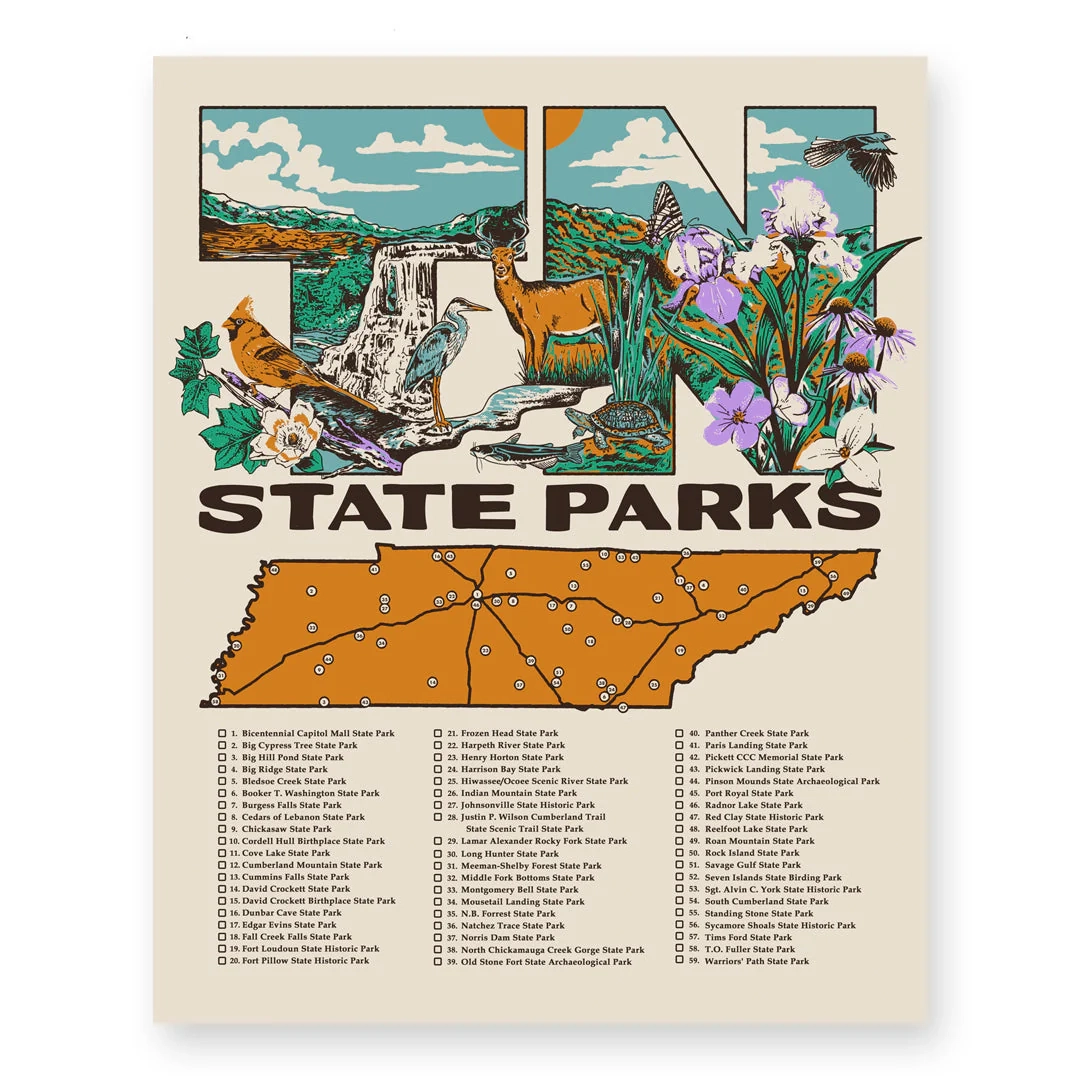 Printable Map Of Tennessee State Parks
