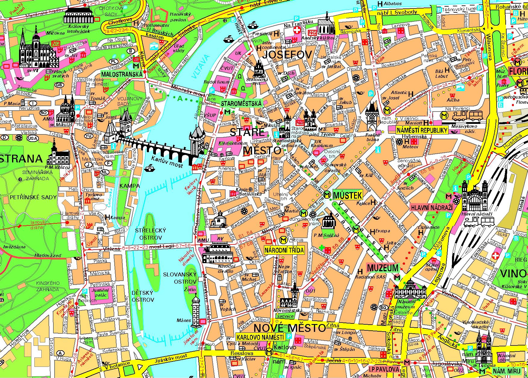 Prague City Map Printable
