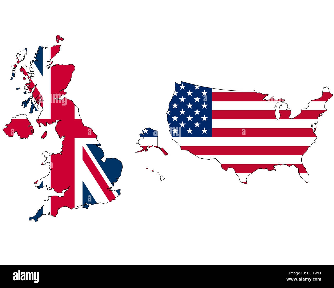 Printable Uk And USA Map