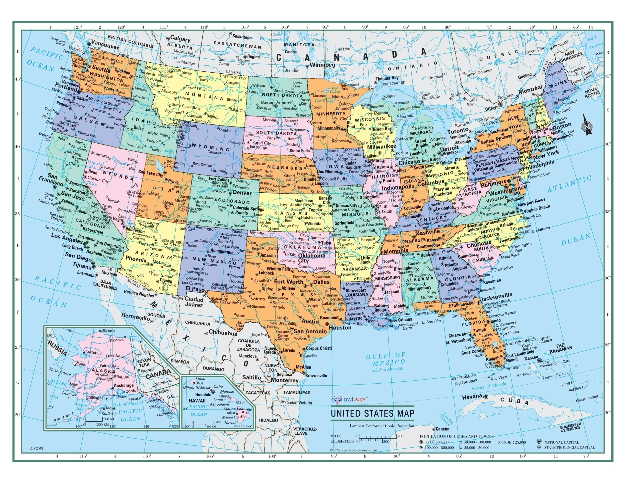 Printable Large USA Map