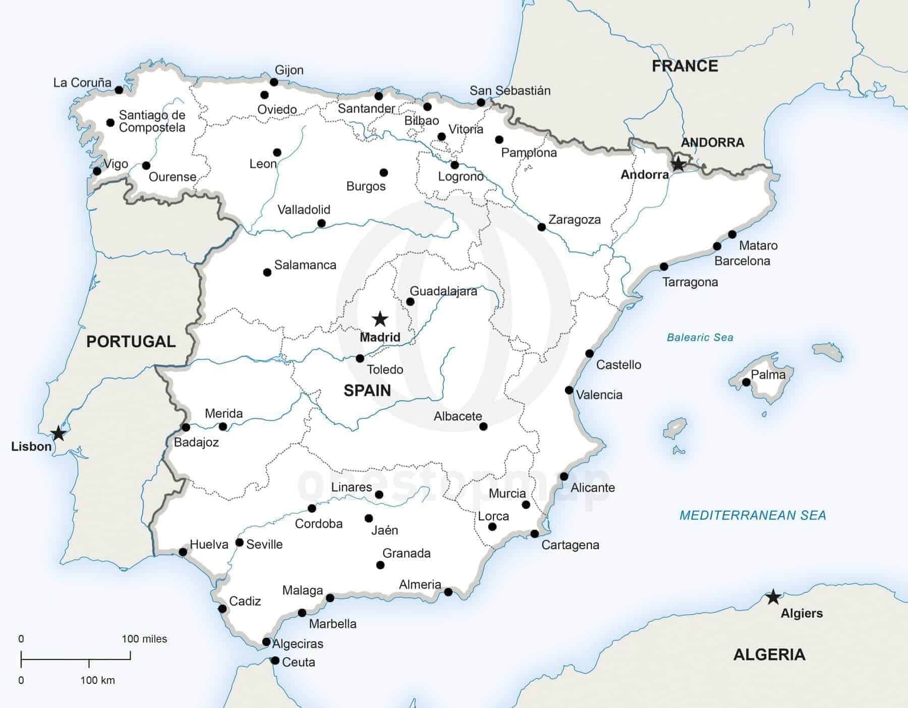 Free Printable Maps Of Spain
